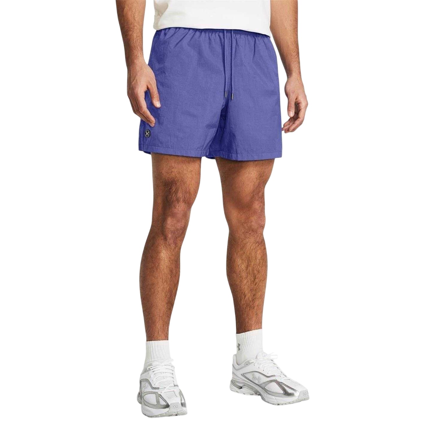 Purple - Side - Under Armour Mens Icon Crank Volley Shorts
