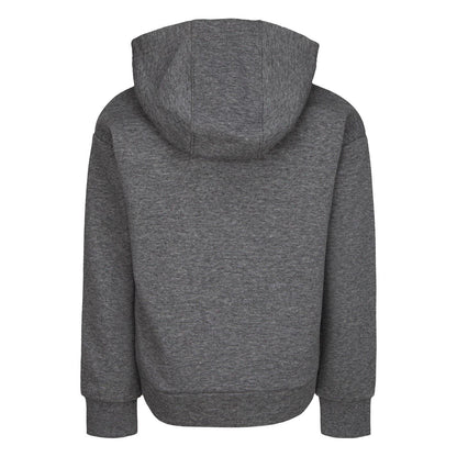 Carbon Heather - Back - Nike Childrens-Kids Embroidered Logo Cotton Full Zip Hoodie