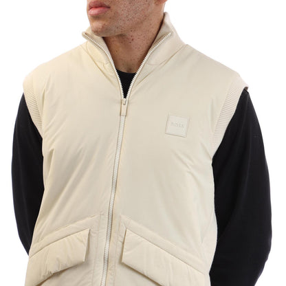 White - Side - Boss Mens Flap Pocket Gilet