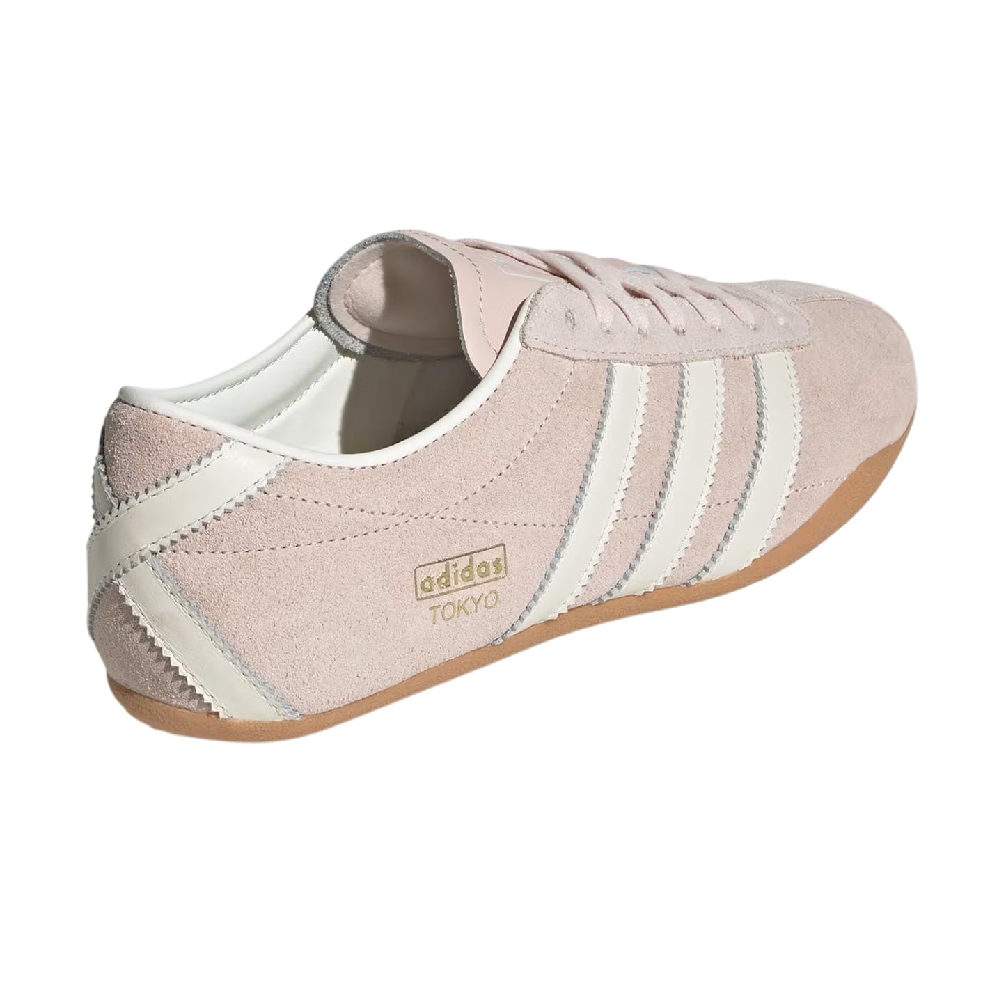 Quartz - Back - Adidas Womens-Ladies Tokyo 3 Stripes Leather Low Cut Trainers