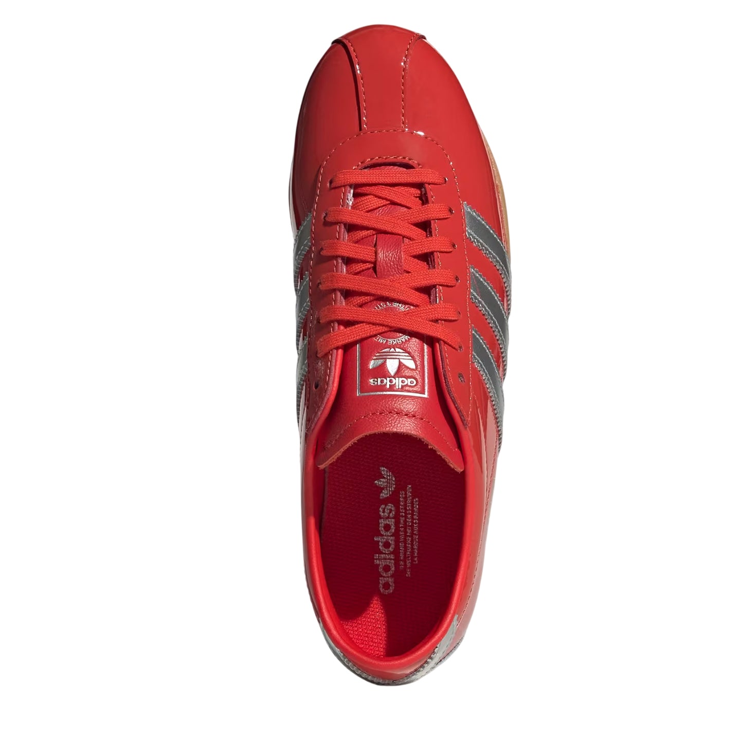 Red - Lifestyle - Adidas Womens-Ladies Tokyo 3 Stripes Leather Low Cut Trainers