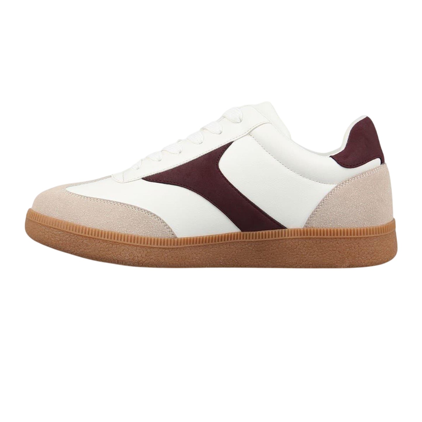 White - Back - Miso Womens-Ladies Sam Round Toe Trainers