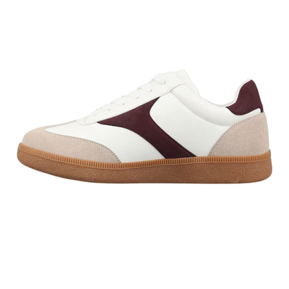 White - Back - Miso Womens-Ladies Sam Round Toe Trainers