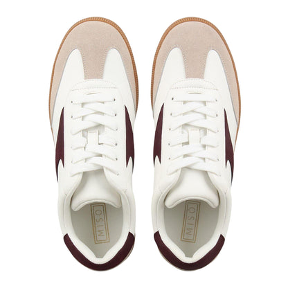 White - Side - Miso Womens-Ladies Sam Round Toe Trainers