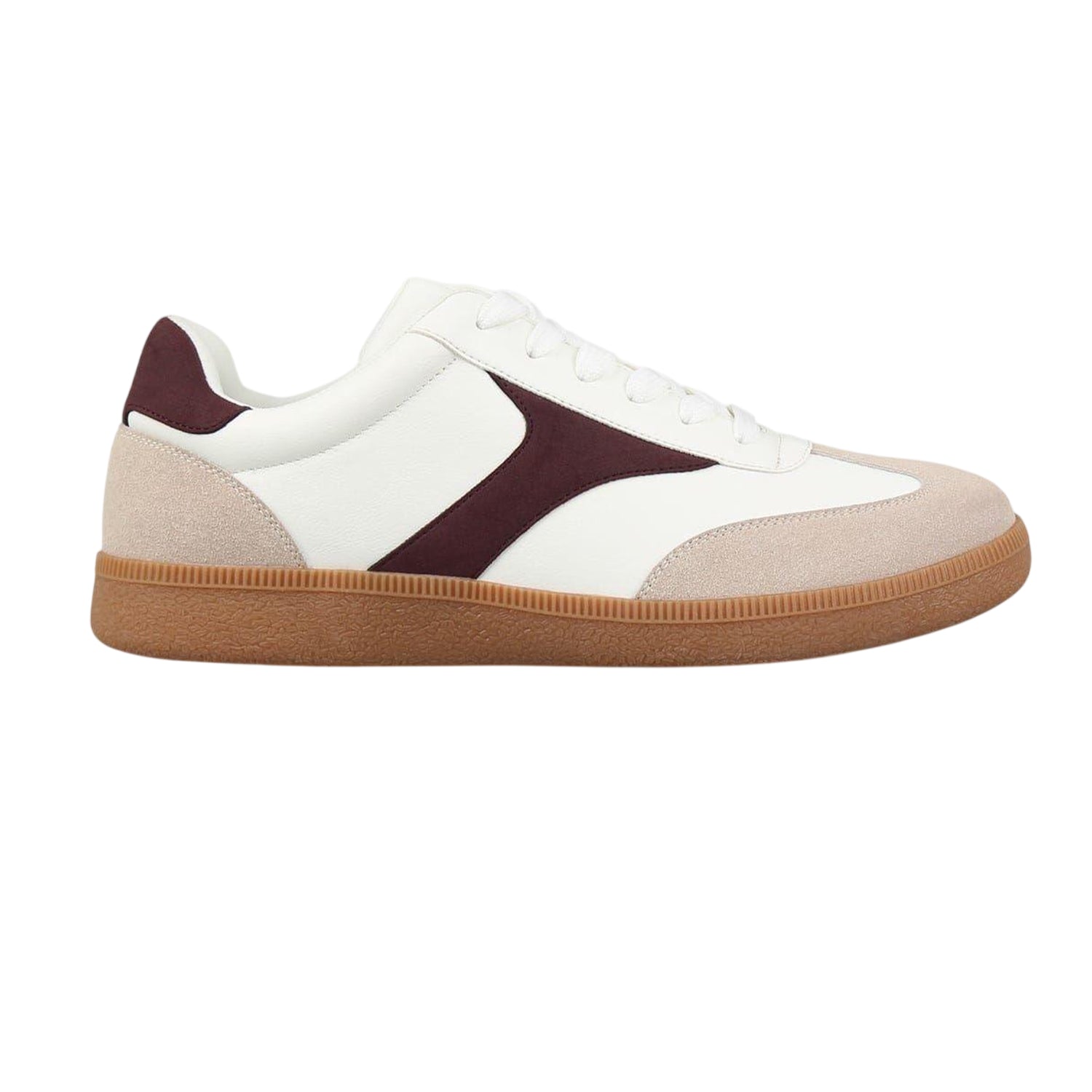 White - Front - Miso Womens-Ladies Sam Round Toe Trainers