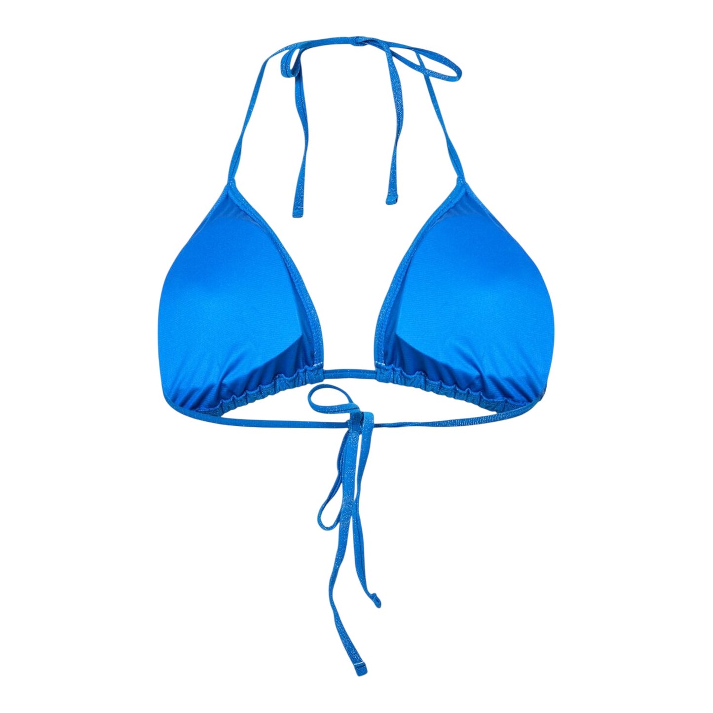 Marina Blue - Back - Jack Wills Womens-Ladies Ribbed Triangle Cups Bikini Top