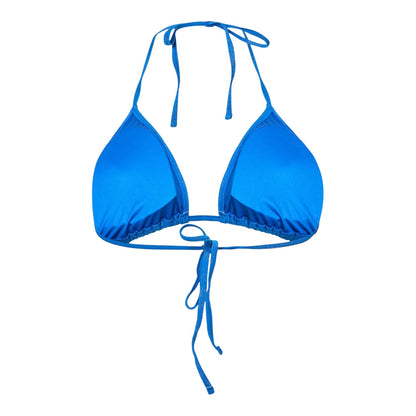 Marina Blue - Back - Jack Wills Womens-Ladies Ribbed Triangle Cups Bikini Top