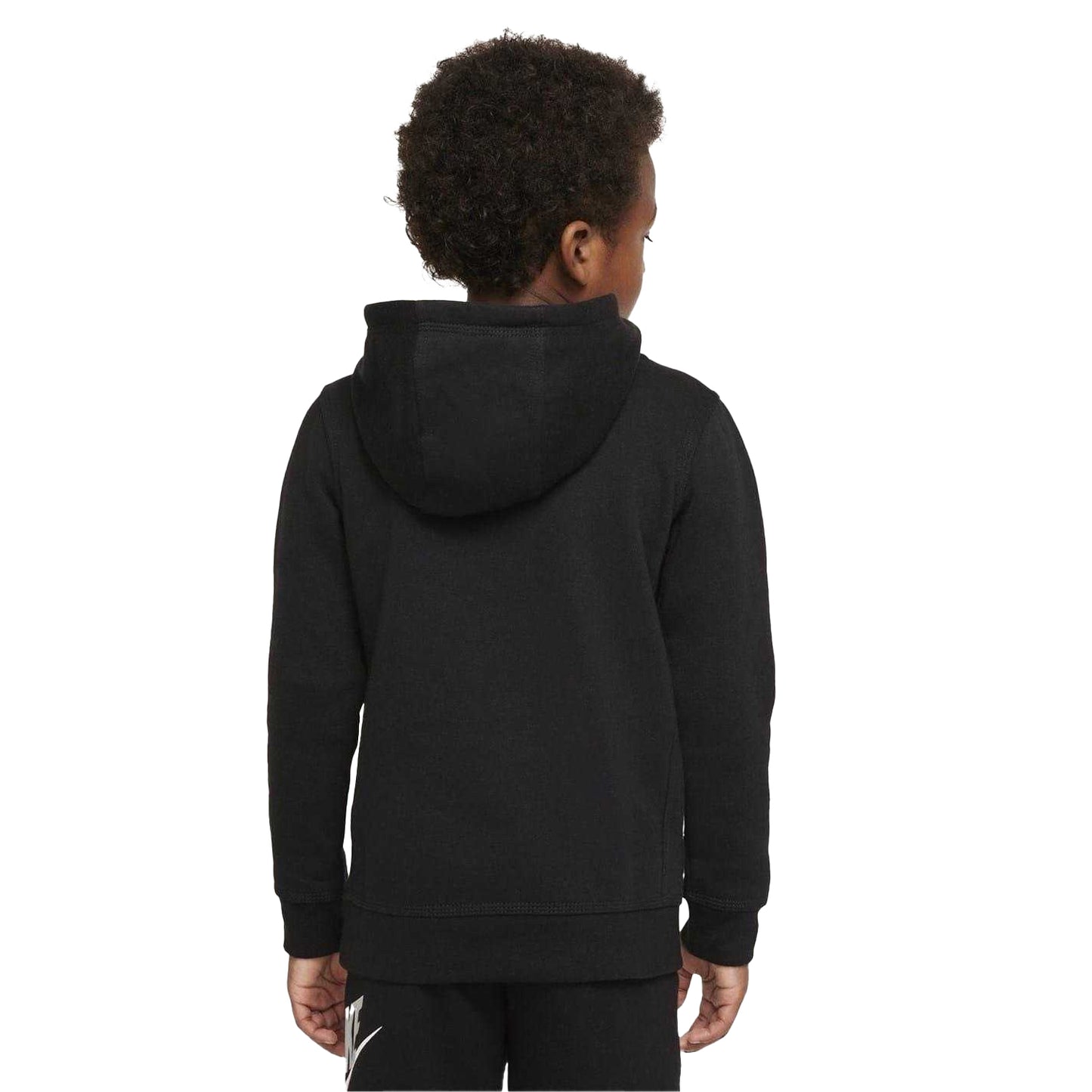 Black Print - Back - Nike Boys Club Hybrid Pullover Hoodie