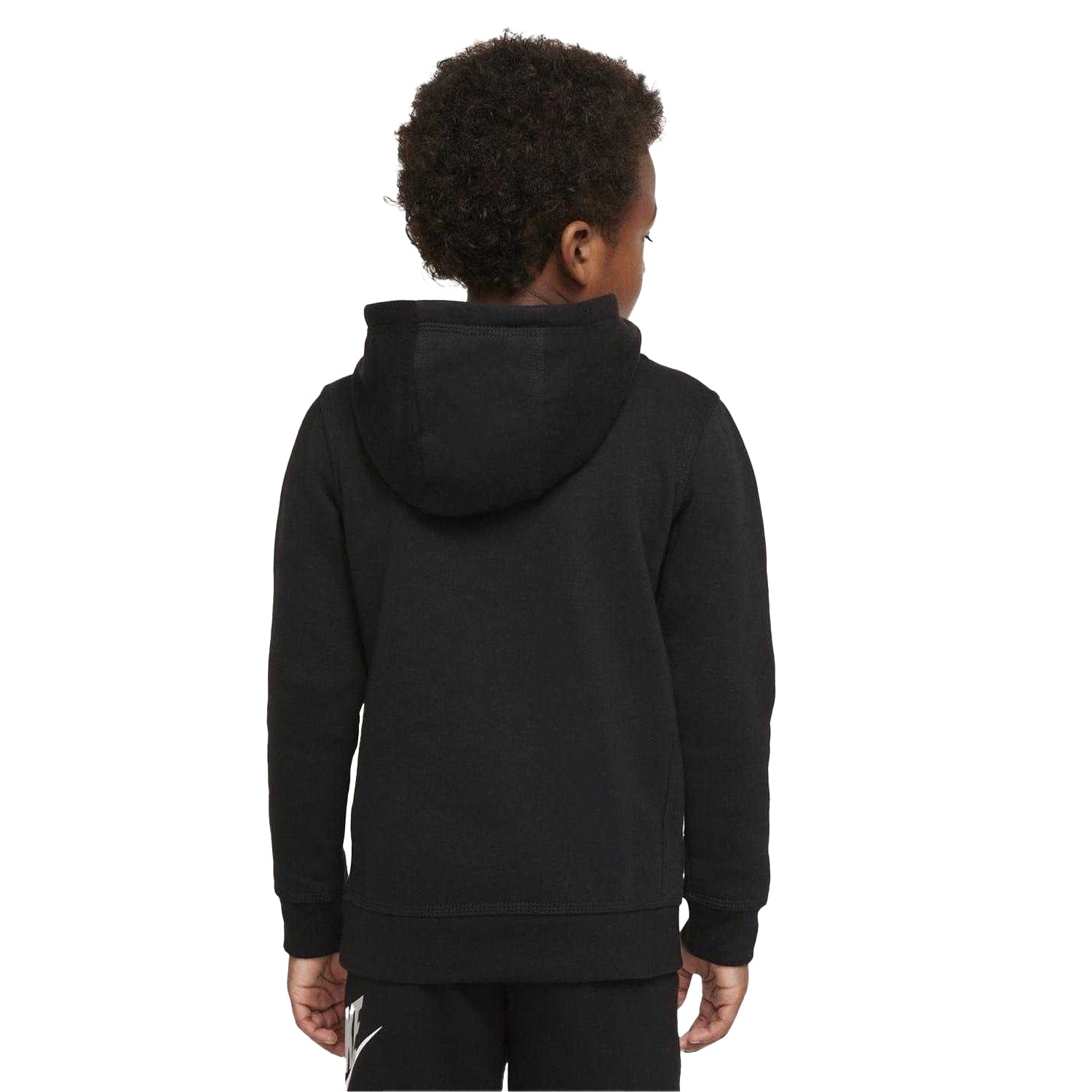 Black Print - Back - Nike Boys Club Hybrid Pullover Hoodie