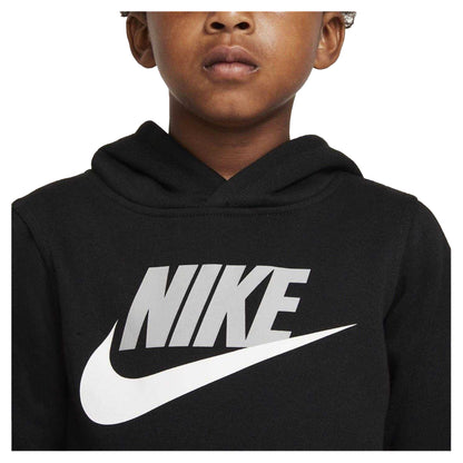 Black Print - Side - Nike Boys Club Hybrid Pullover Hoodie