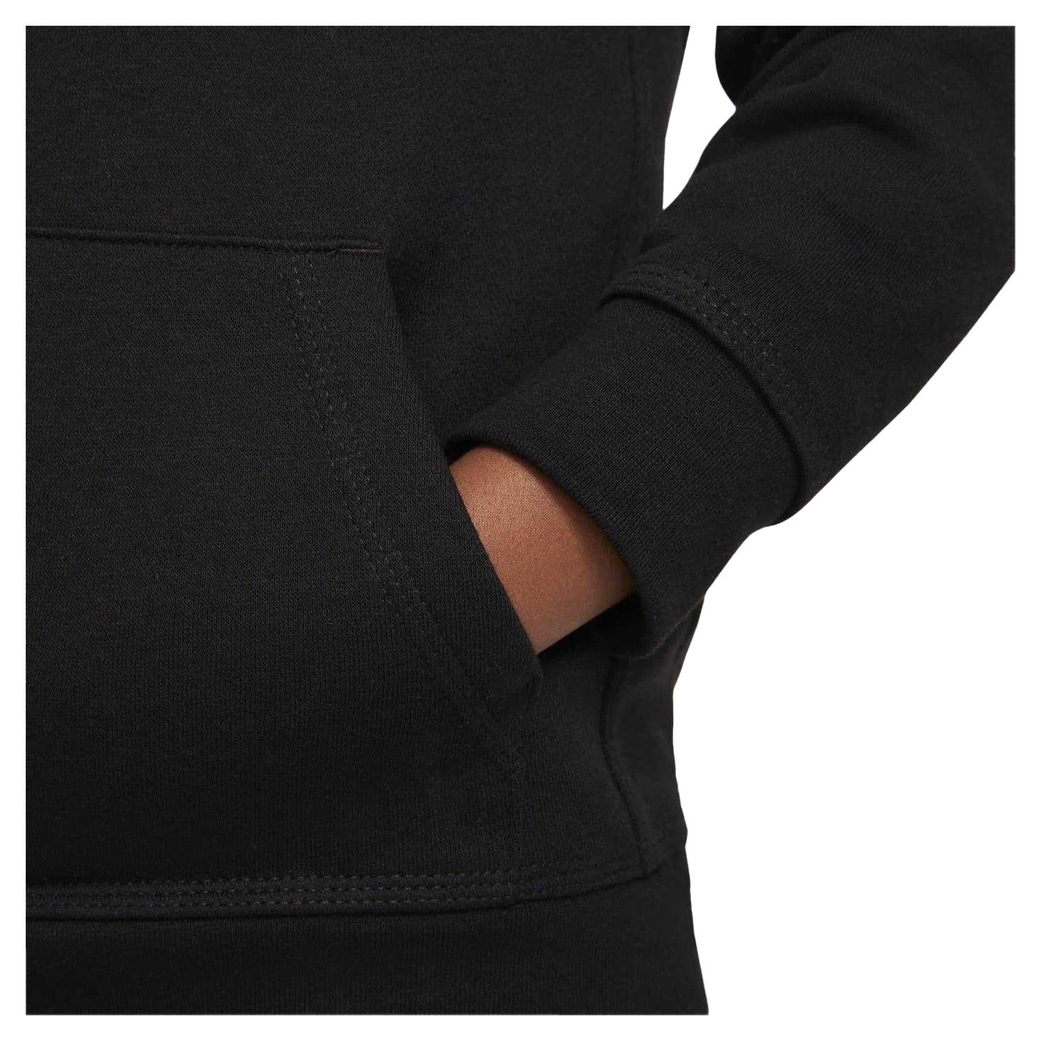 Black Print - Lifestyle - Nike Boys Club Hybrid Pullover Hoodie