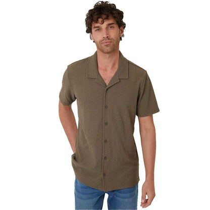 Khaki Green - Front - Threadbare Mens Selkirk Relaxed Fit Shirt
