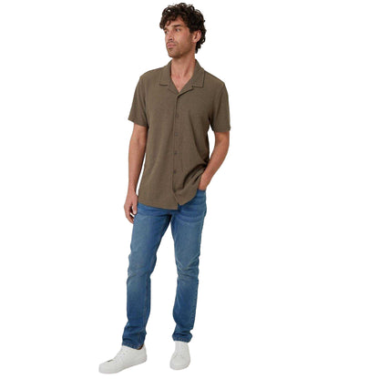 Khaki Green - Lifestyle - Threadbare Mens Selkirk Relaxed Fit Shirt