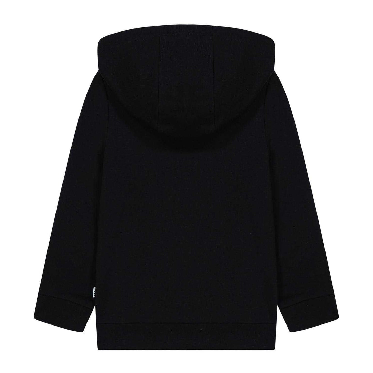 Black - Back - Boss Childrens-Kids Logo Full Zip Hoodie