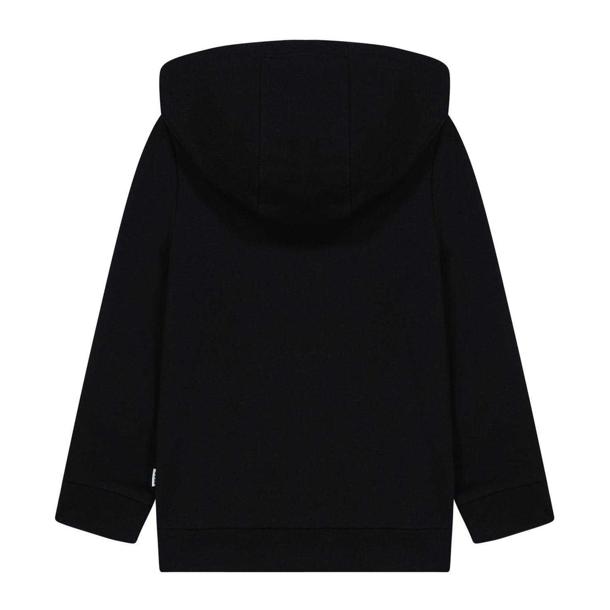 Black - Back - Boss Childrens-Kids Logo Full Zip Hoodie