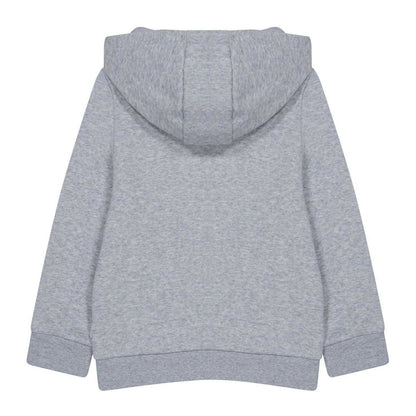 Grey - Back - Boss Childrens-Kids Logo Full Zip Hoodie