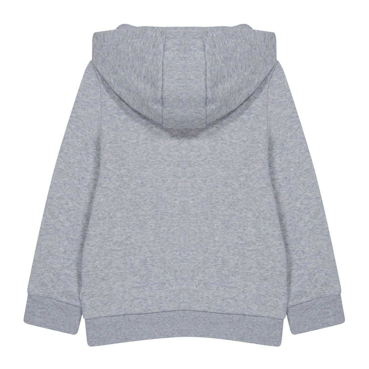 Grey - Back - Boss Childrens-Kids Logo Full Zip Hoodie