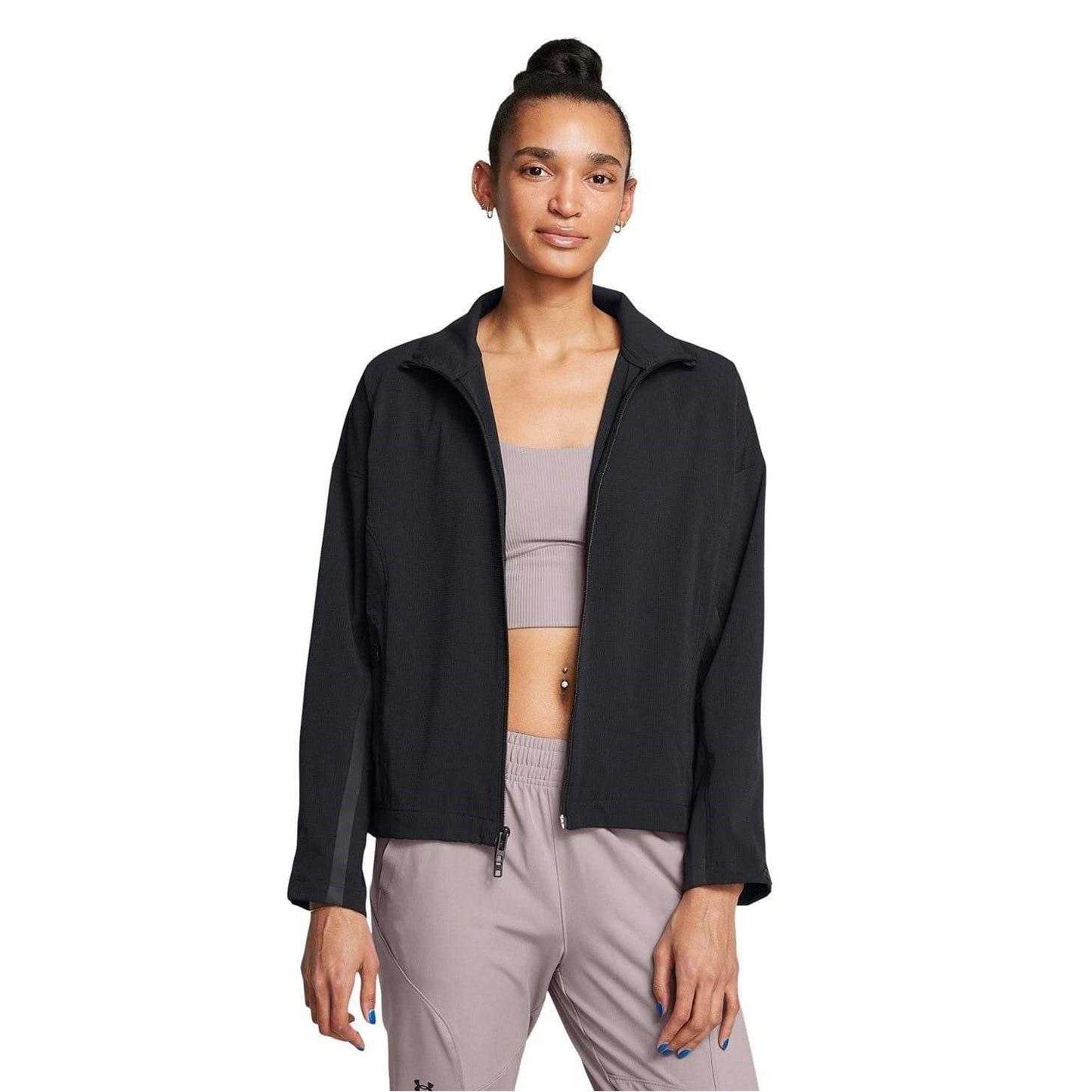 Blackbird - Side - Under Armour Womens-Ladies Unstoppable Ventilated Athletic Tracksuit Top