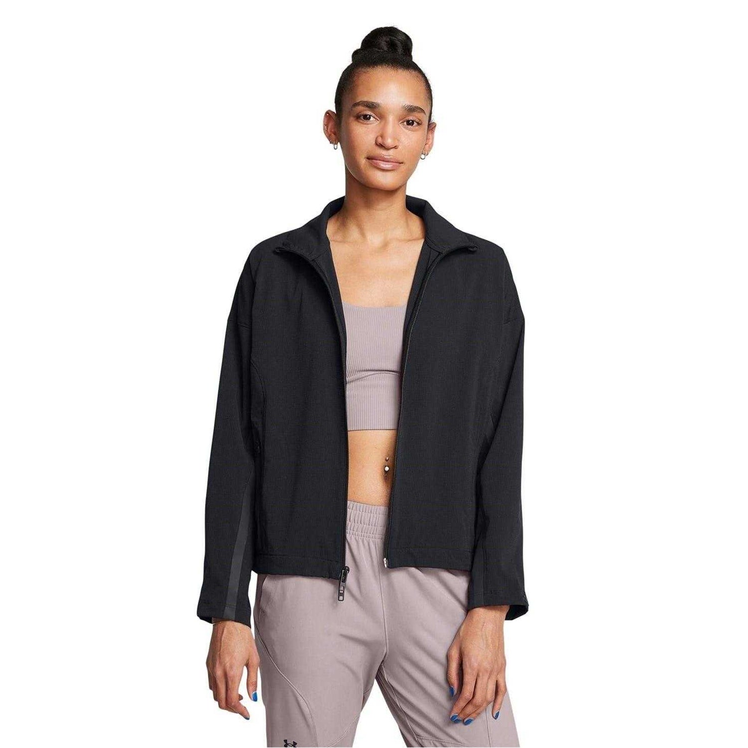 Blackbird - Side - Under Armour Womens-Ladies Unstoppable Ventilated Athletic Tracksuit Top