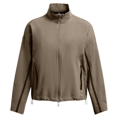 Brown - Front - Under Armour Womens-Ladies Unstoppable Ventilated Athletic Tracksuit Top