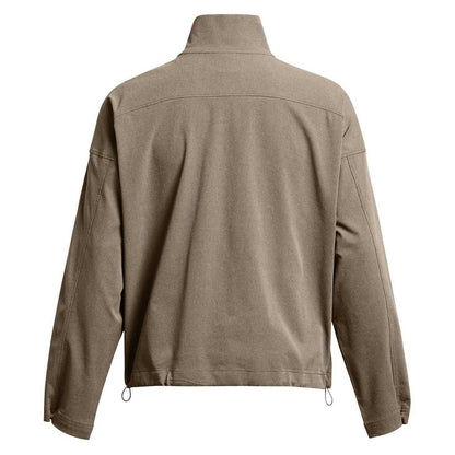 Brown - Back - Under Armour Womens-Ladies Unstoppable Ventilated Athletic Tracksuit Top