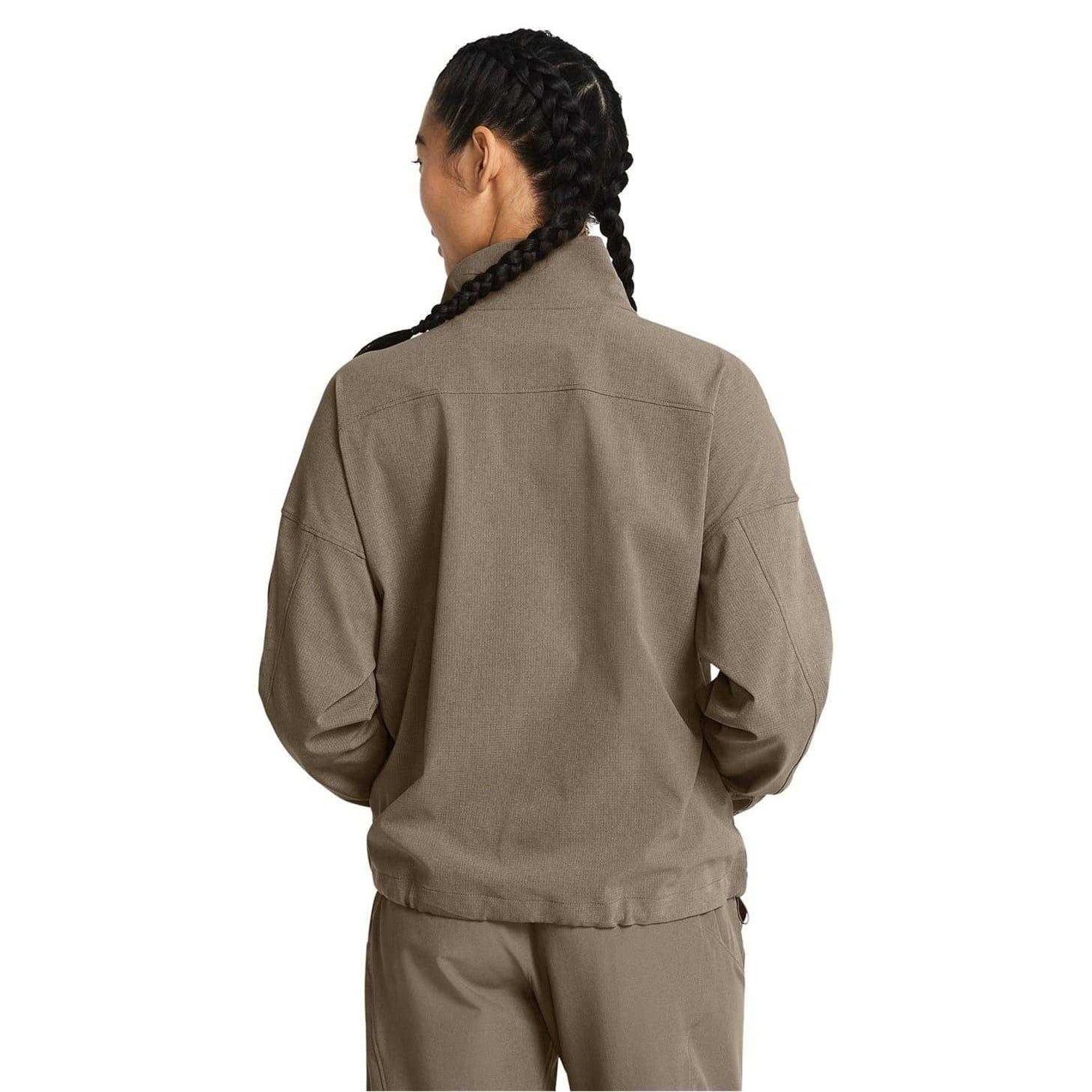 Brown - Lifestyle - Under Armour Womens-Ladies Unstoppable Ventilated Athletic Tracksuit Top