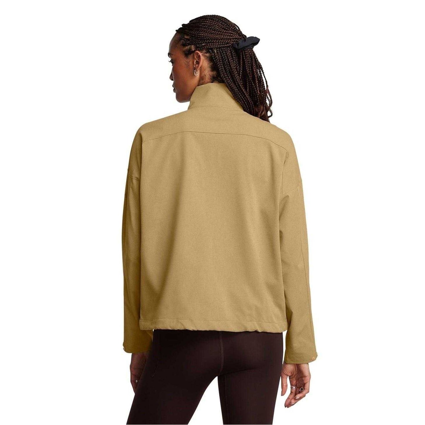 Tan - Lifestyle - Under Armour Womens-Ladies Unstoppable Ventilated Athletic Tracksuit Top
