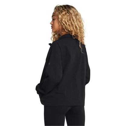 Black - Lifestyle - Under Armour Womens-Ladies Unstoppable Ventilated Athletic Tracksuit Top