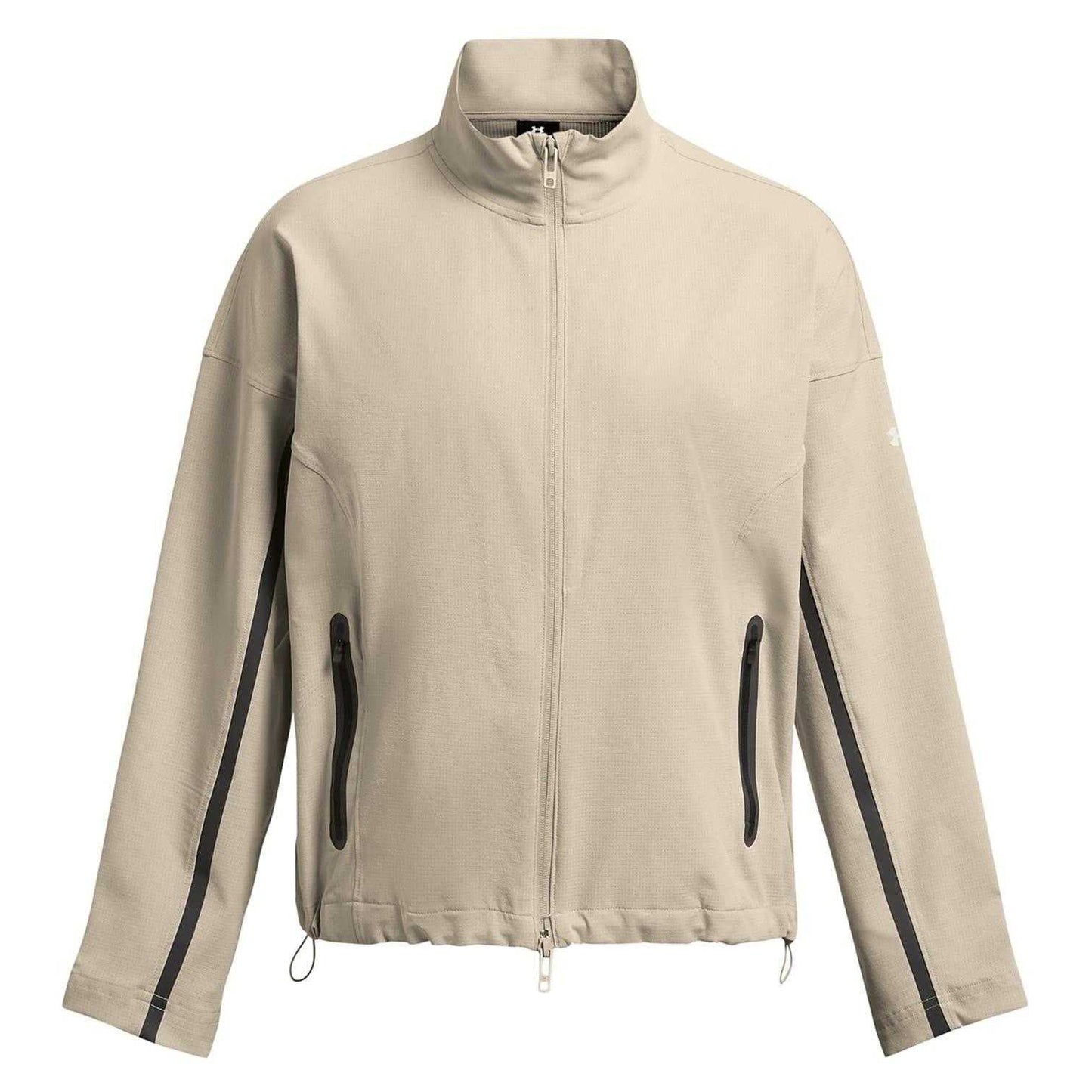 Beige - Front - Under Armour Womens-Ladies Unstoppable Ventilated Athletic Tracksuit Top