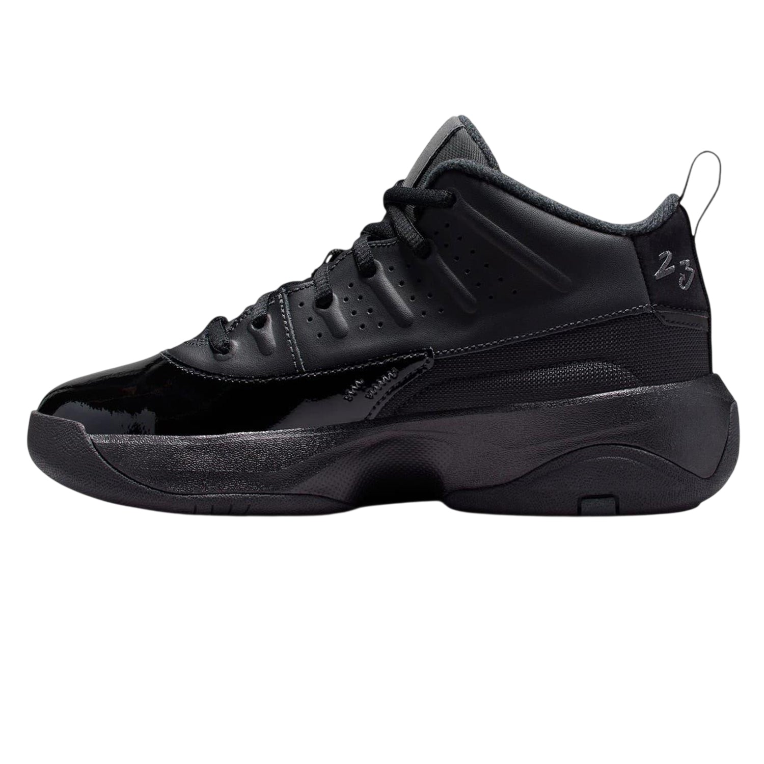 Triple Black - Side - Nike Childrens-Kids Air Jordan Max Aura Basketball Trainers