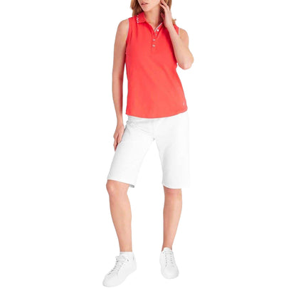 Poppy - Lifestyle - Calvin Klein Womens-Ladies Green Lamb Nadia Sleeveless Polo Shirt