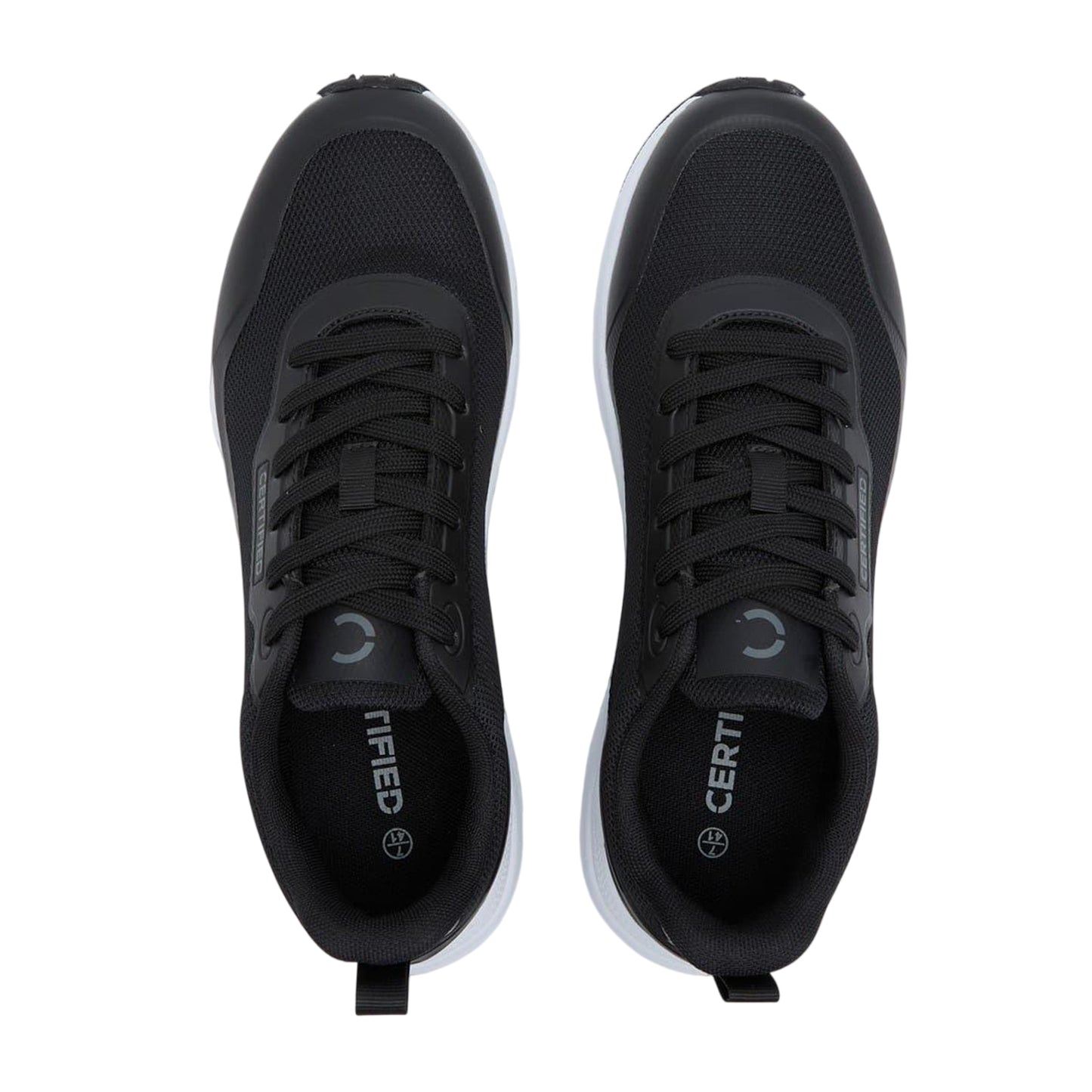 Black - Side - CTI Mens CT 282 Lace Up Trainers