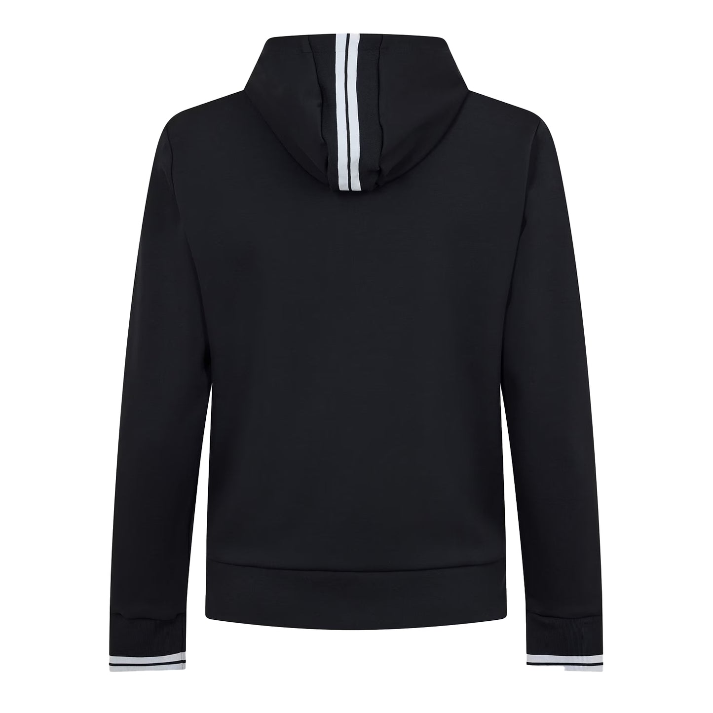 Black - Back - Boss Mens Stretch Sport Full Zip Hoodie