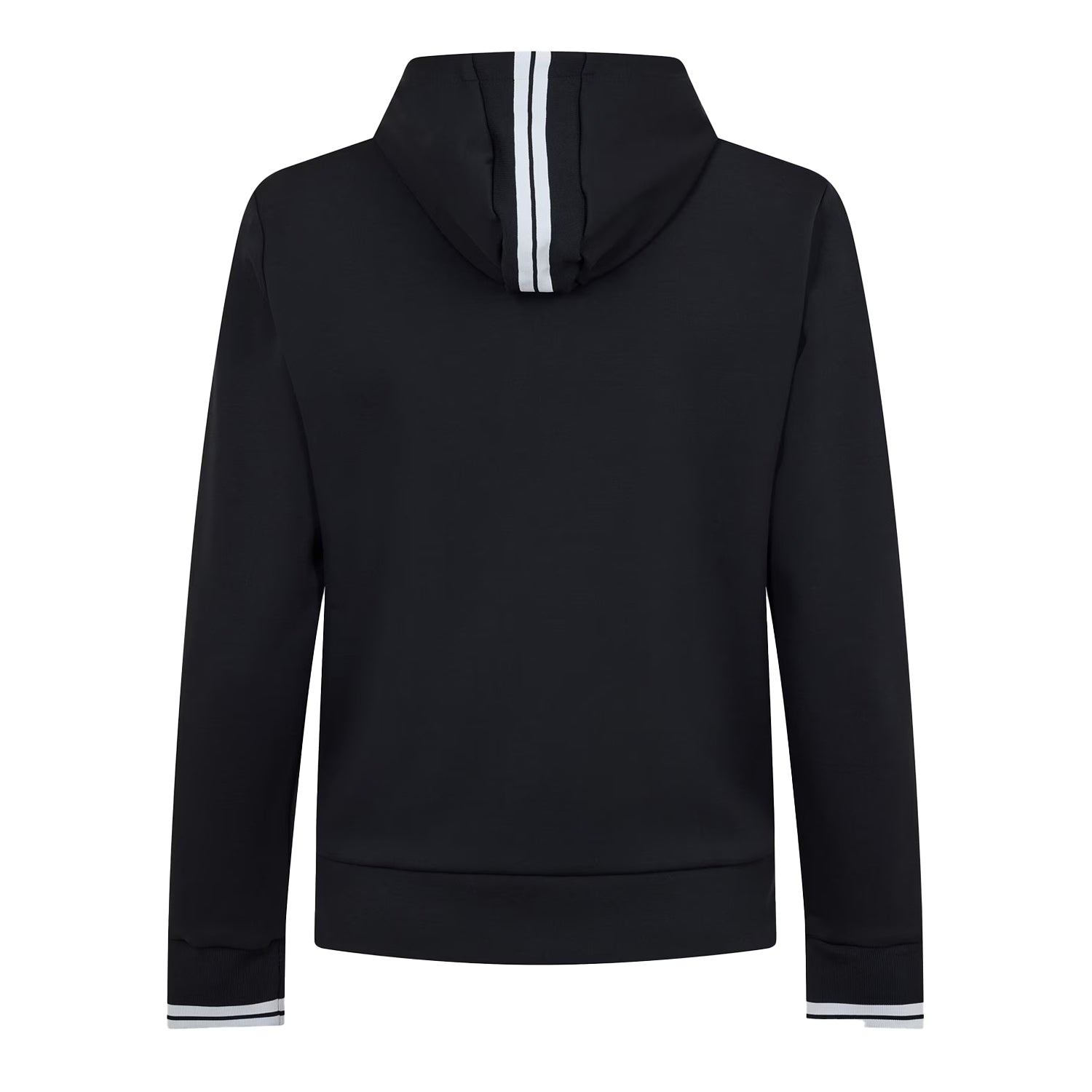 Black - Back - Boss Mens Stretch Sport Full Zip Hoodie