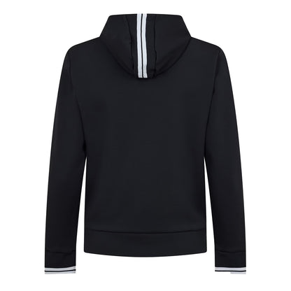 Black - Back - Boss Mens Stretch Sport Full Zip Hoodie