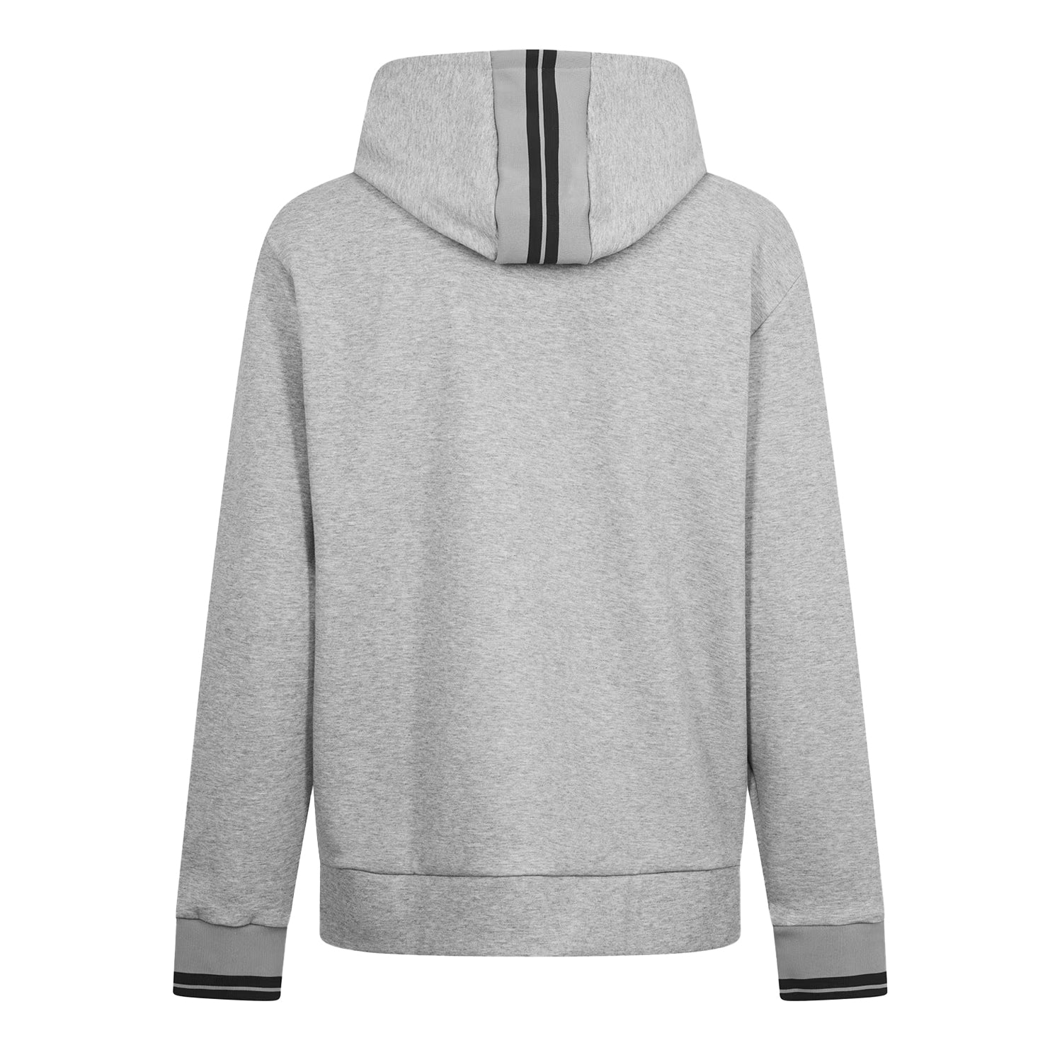 Silver - Back - Boss Mens Stretch Sport Full Zip Hoodie