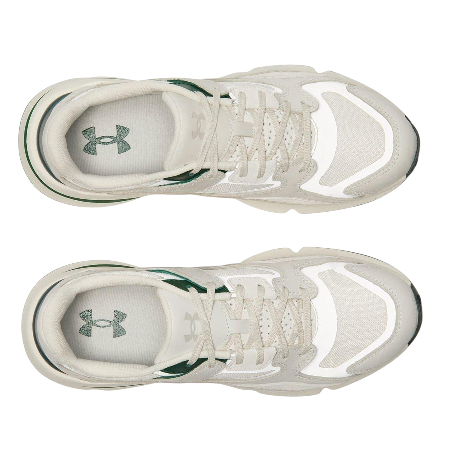 White - Side - Under Armour Womens-Ladies Forge 96 Leather Platform Trainers