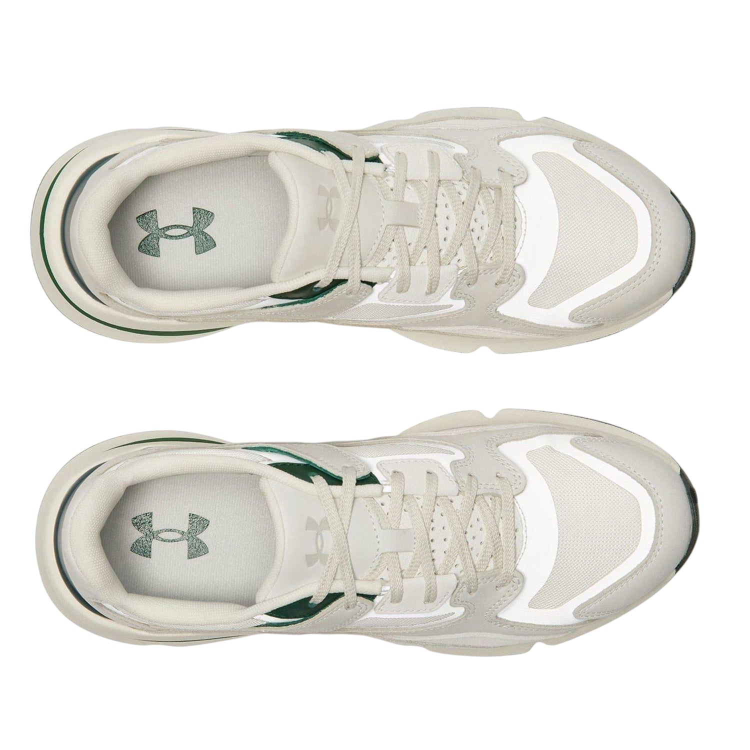White - Side - Under Armour Womens-Ladies Forge 96 Leather Platform Trainers
