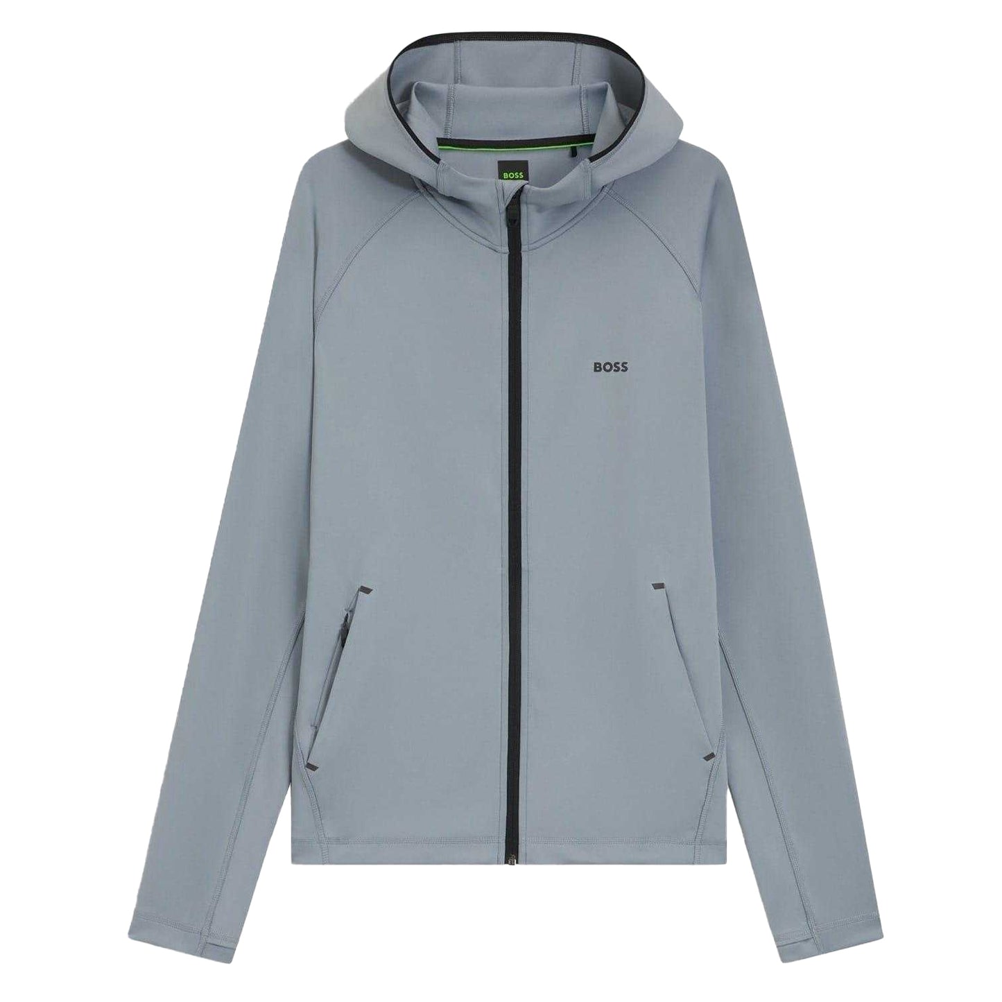 Dark Grey - Front - Boss Mens Active Workout Full Zip Hoodie