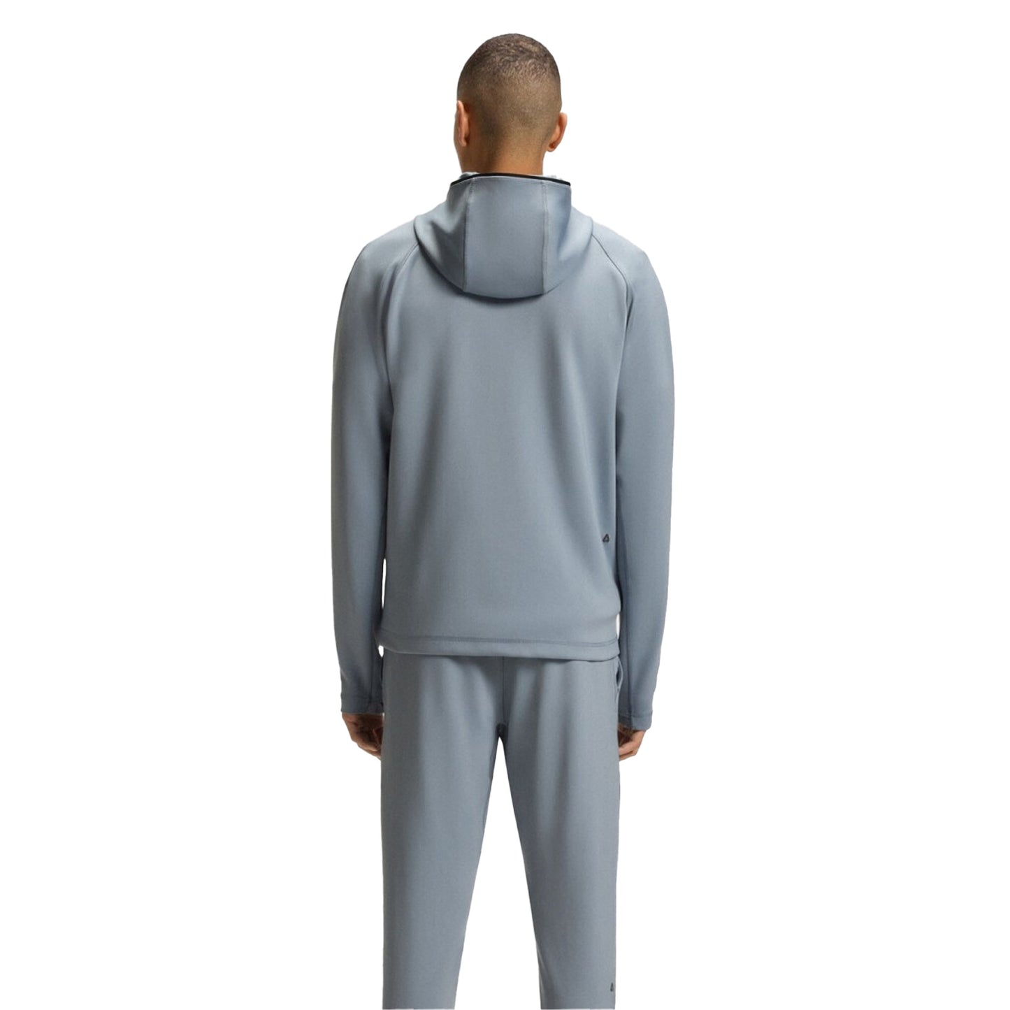 Dark Grey - Back - Boss Mens Active Workout Full Zip Hoodie