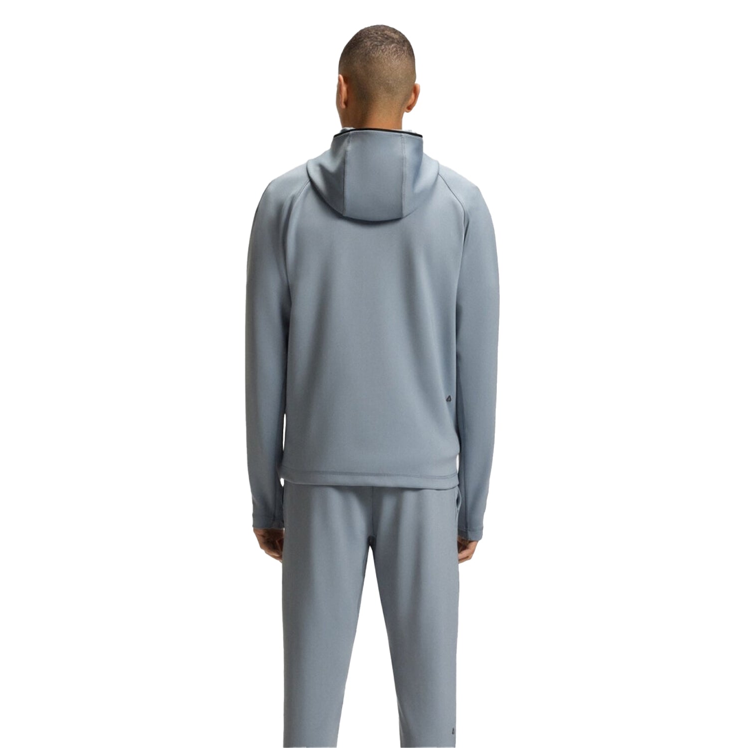 Dark Grey - Back - Boss Mens Active Workout Full Zip Hoodie
