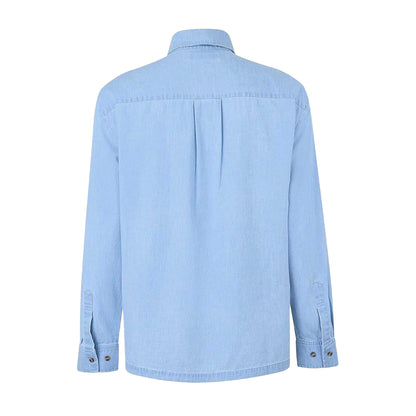 Light Wash - Back - Jack Wills Mens Chambray Relaxed Fit Long-Sleeved Shirt