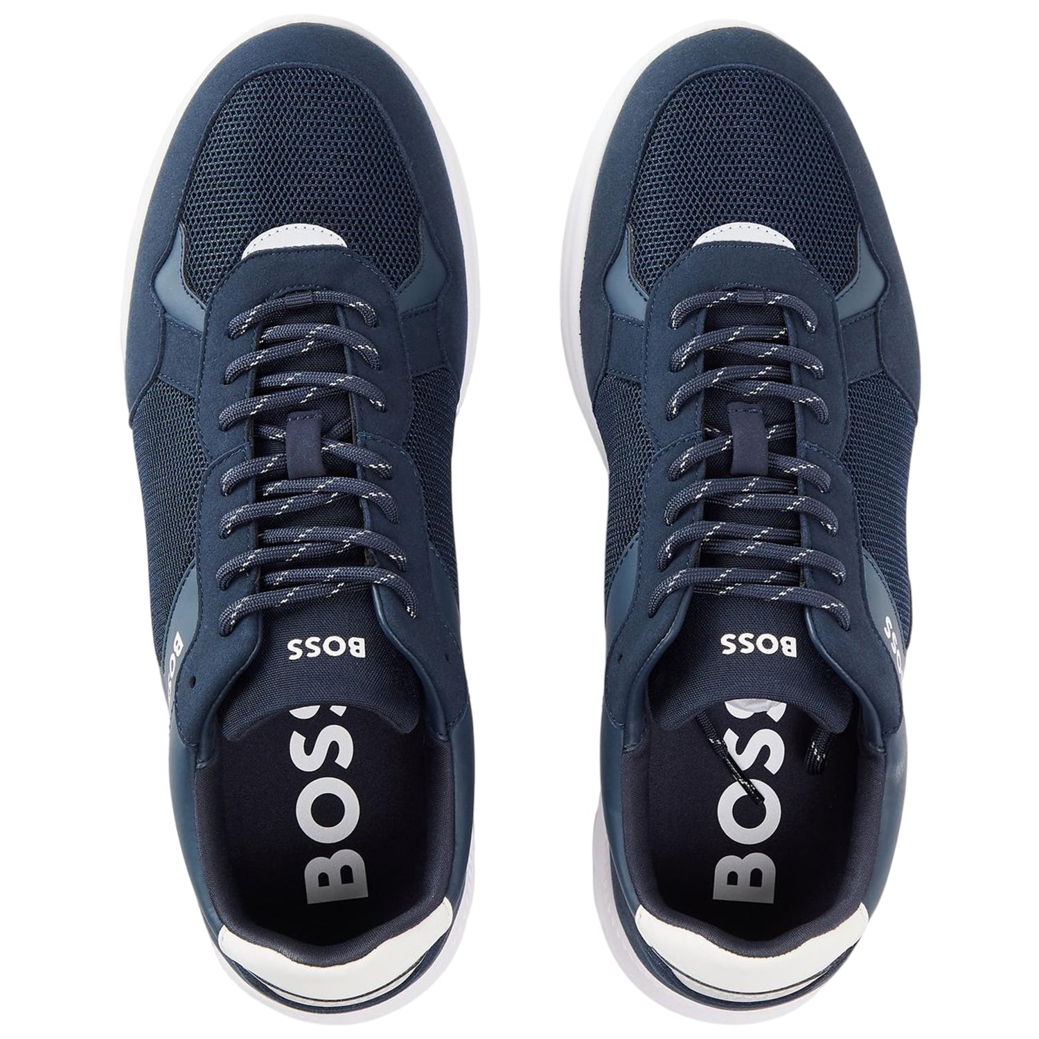 Dark Blue - Side - Boss Mens Extreme Logo Trainers