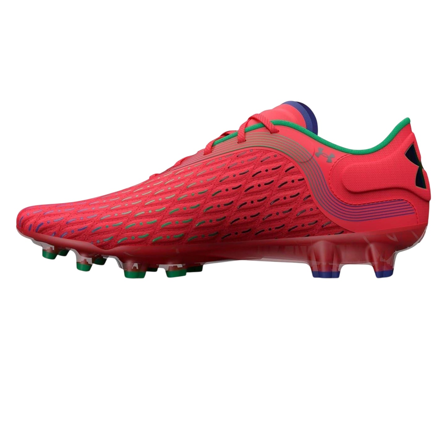 Red-Green-Black - Back - Under Armour Womens-Ladies Clone Magnetico Elite Firm Ground Football Boots