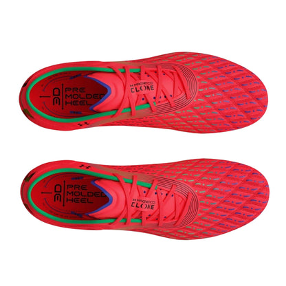 Red-Green-Black - Side - Under Armour Womens-Ladies Clone Magnetico Elite Firm Ground Football Boots