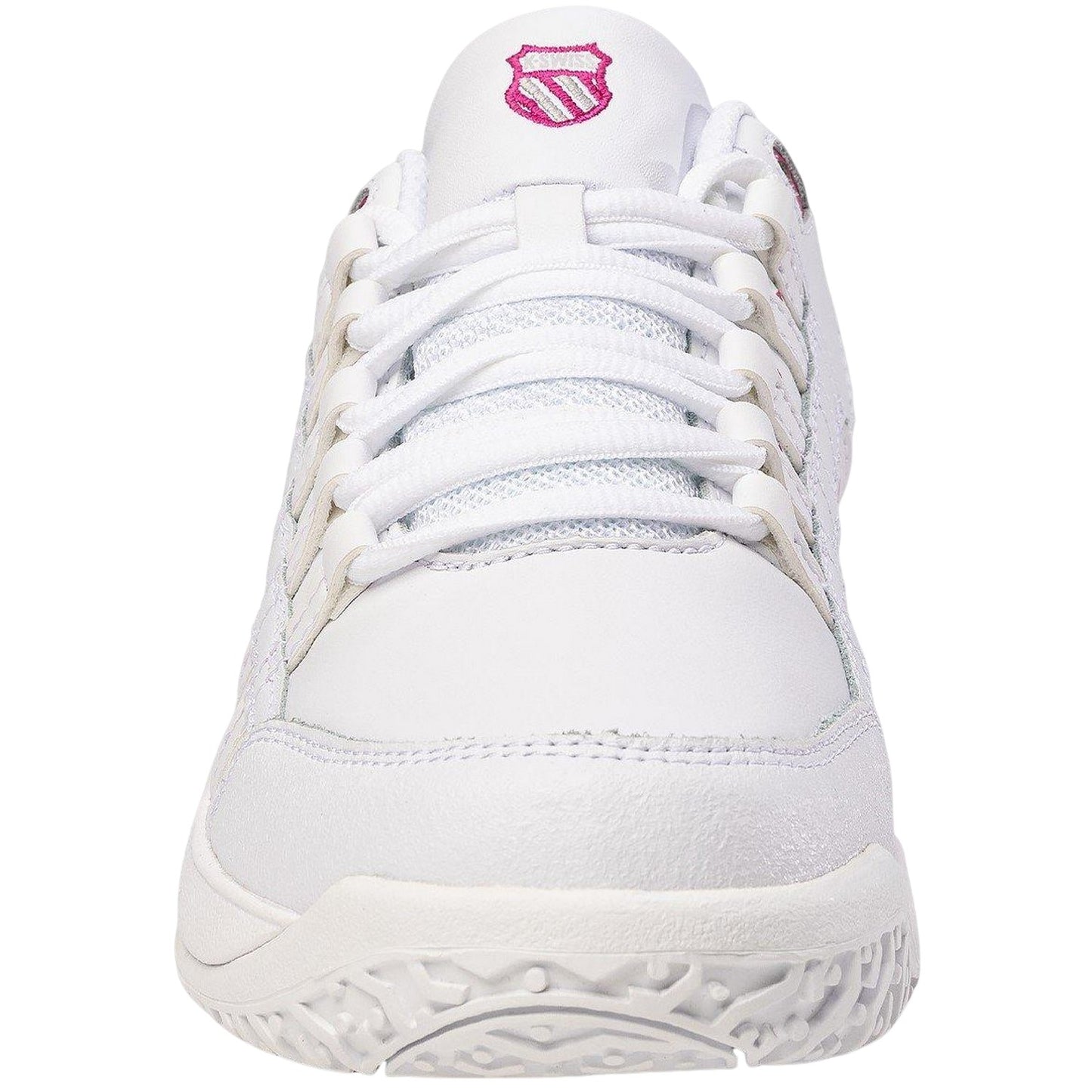 White - Lifestyle - K-Swiss Mens Logo Leather Low Cut Tennis Shoes
