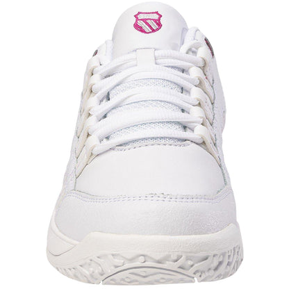 White - Lifestyle - K-Swiss Mens Logo Leather Low Cut Tennis Shoes