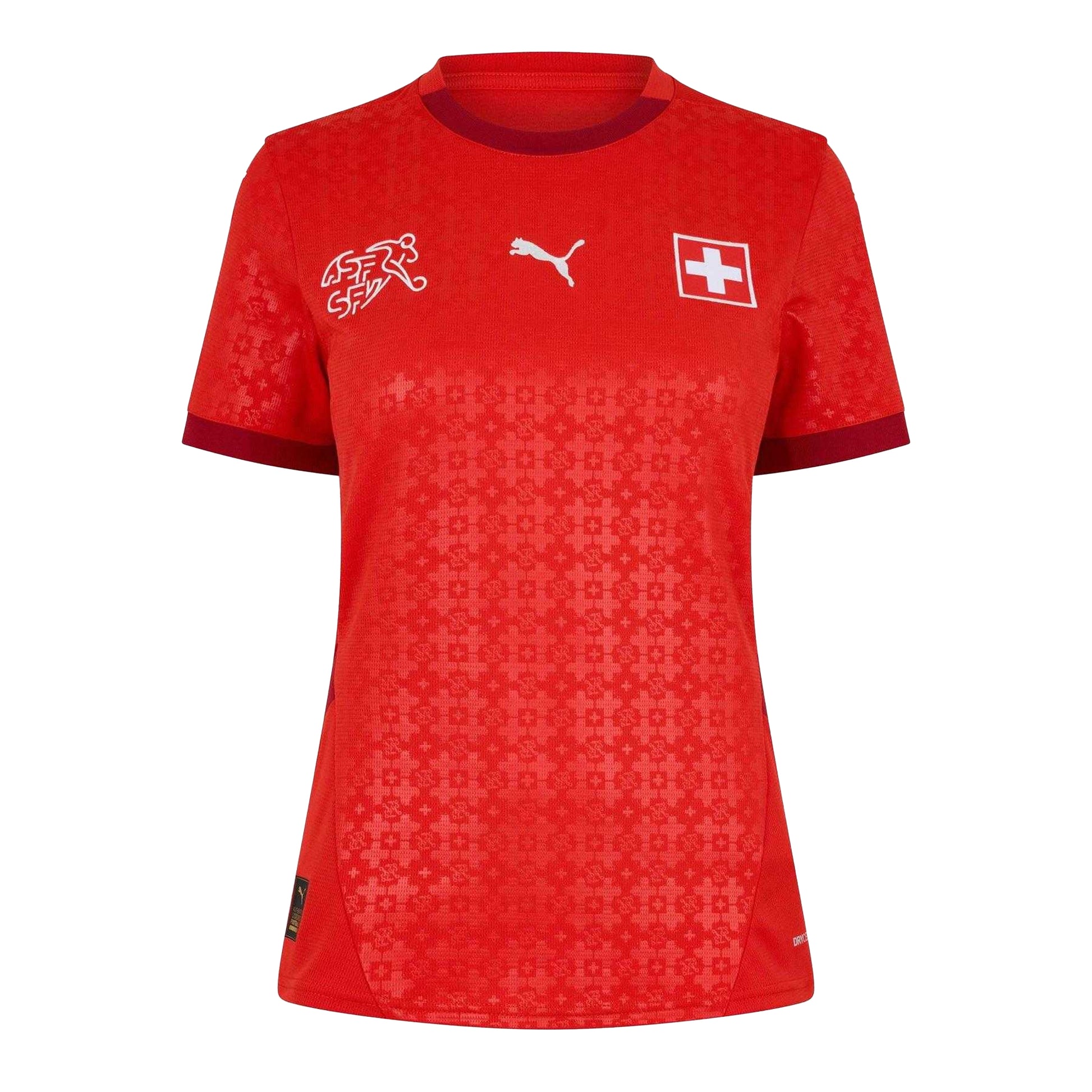 Red - Front - Switzerland Womens-Ladies 2025 Puma Home Shirt