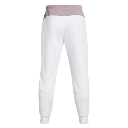 Grey - Back - Under Armour Mens Unstoppable Fleece Zip Pocket Joggers