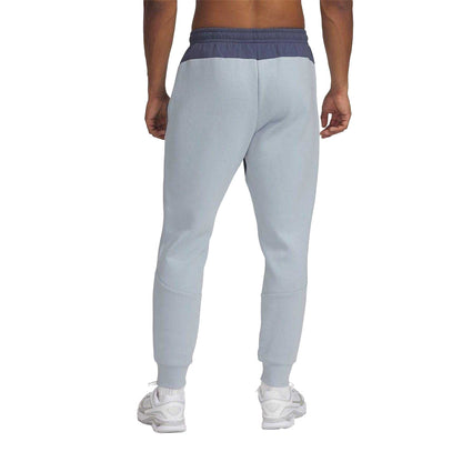 Grey-Blue-Black - Back - Under Armour Mens Unstoppable Fleece Zip Pocket Joggers